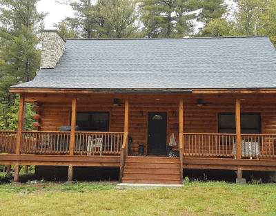 SKI TIME! ADIRONDACK LINCOLN LOG CABIN